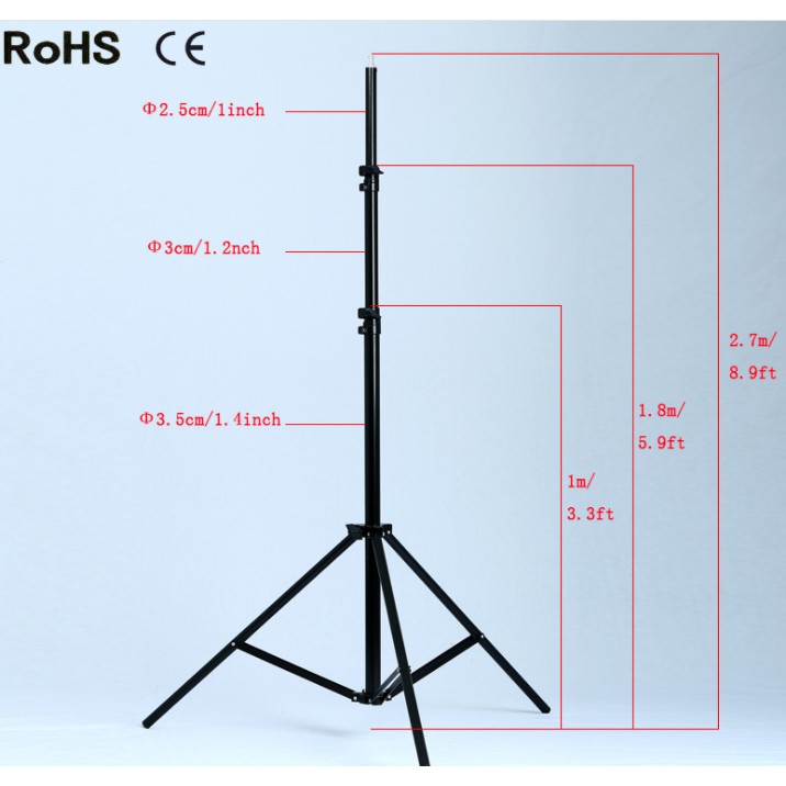 Chân đèn lớn 100- 280cm ( ống to )