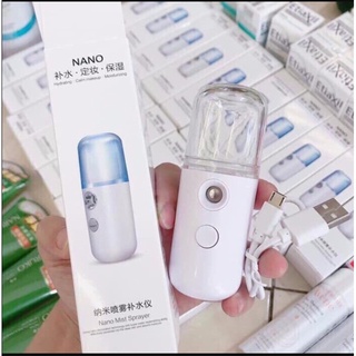 Máy phun sương xông hơi mặt nano mini cầm tay hỗ trợ dưỡng da cấp nước tối đa