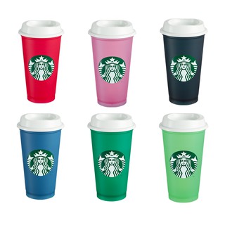 Bộ Ly Đổi Màu Reusable Hot Cup Lid Starbucks 16Oz (473ml)- 6 Cái (6 Pieces)