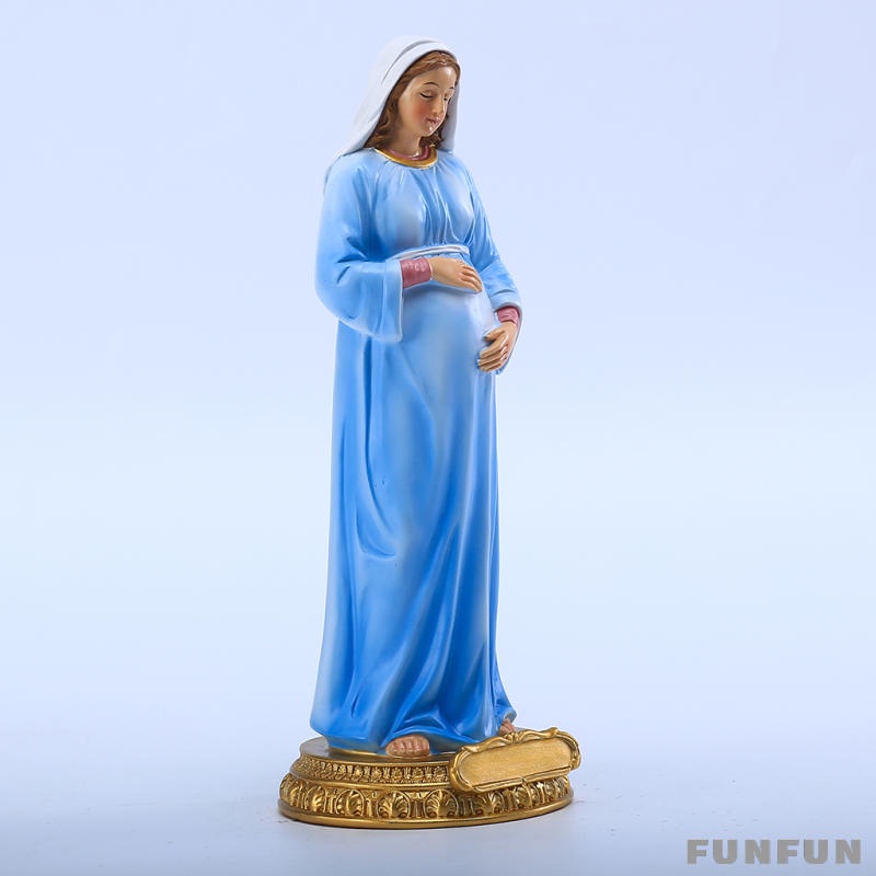 Tượng Đức Mẹ Mary 8 "Để Bàn Trang Trí Mô Hình Tượng Đức Mẹ Bầu Mary Jesus