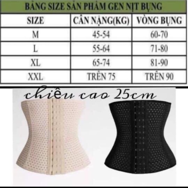 Đai nịt bụng thông hơi cho nữ