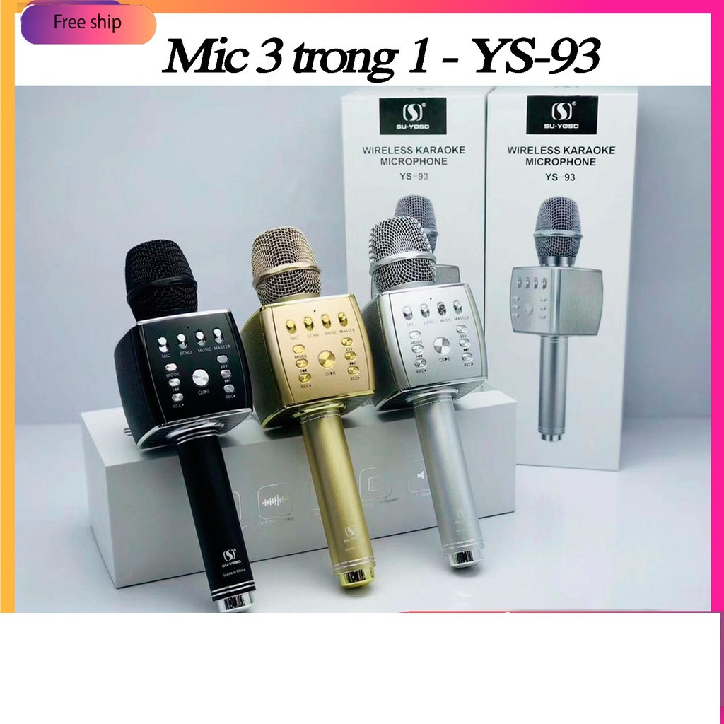 Mic Hát Karaoke Bluetooth không dây YS93