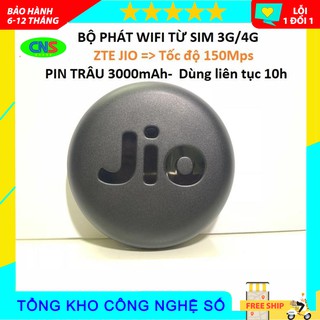 [CHÍNH HÃNG] BỘ PHÁT WIFI 4G LTE JIO JMR1040-TỐC ĐỘ 150MB-PIN 3000MAH CHẠY 10 GIỜ ẤN ĐỘ