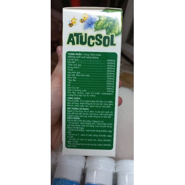 Siro Atucsol chiết giảm sổ mũi hắt hơi cho bé