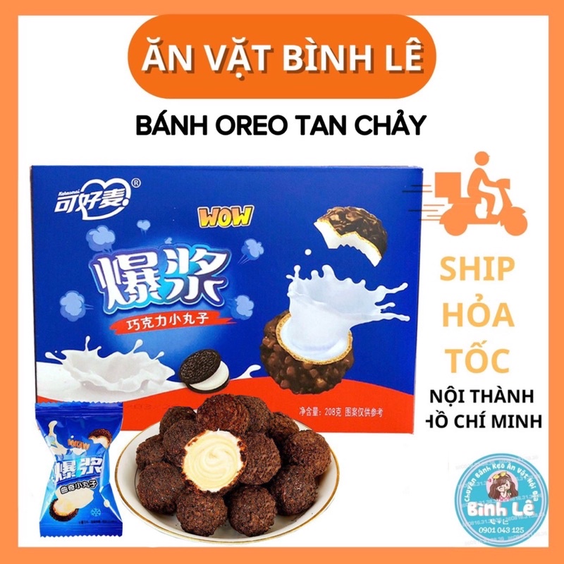Bánh Oreo Nhân Kem Sữa Tan Chảy_Ăn Vặt Bình Lê