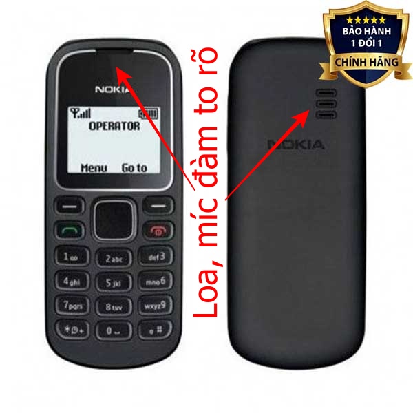 Nokia 1280 Điện Thoại 1280 điện thoại giá rẻ combo pin hàng công ty đẹp bền khangtrang pin sài cả tuần bảo hành 12 tháng