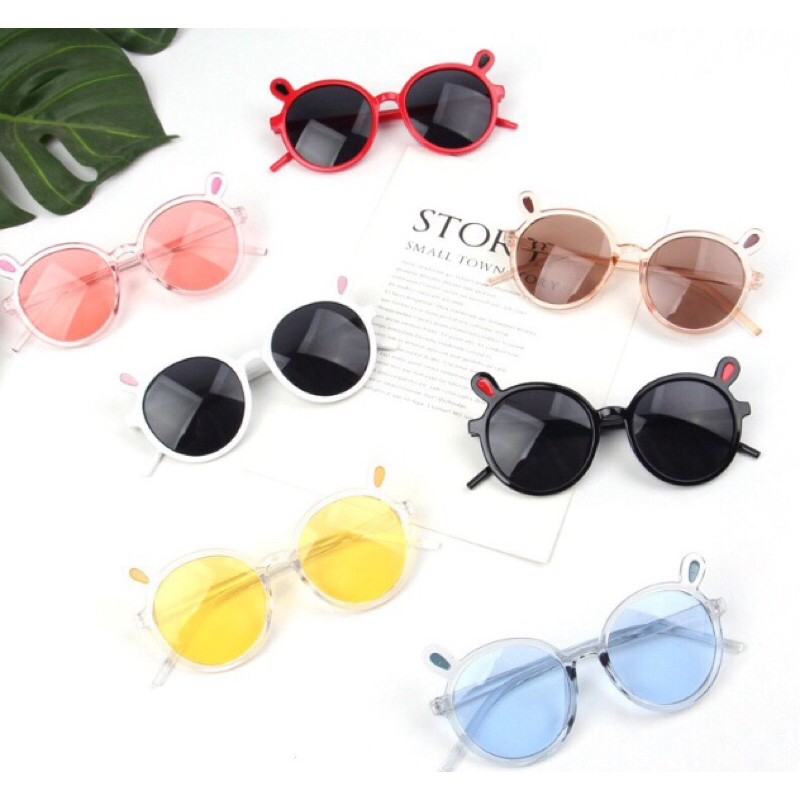 Kính mát phối tai thỏ cho bé bảo vệ khỏi tia Uv , chống bụi
