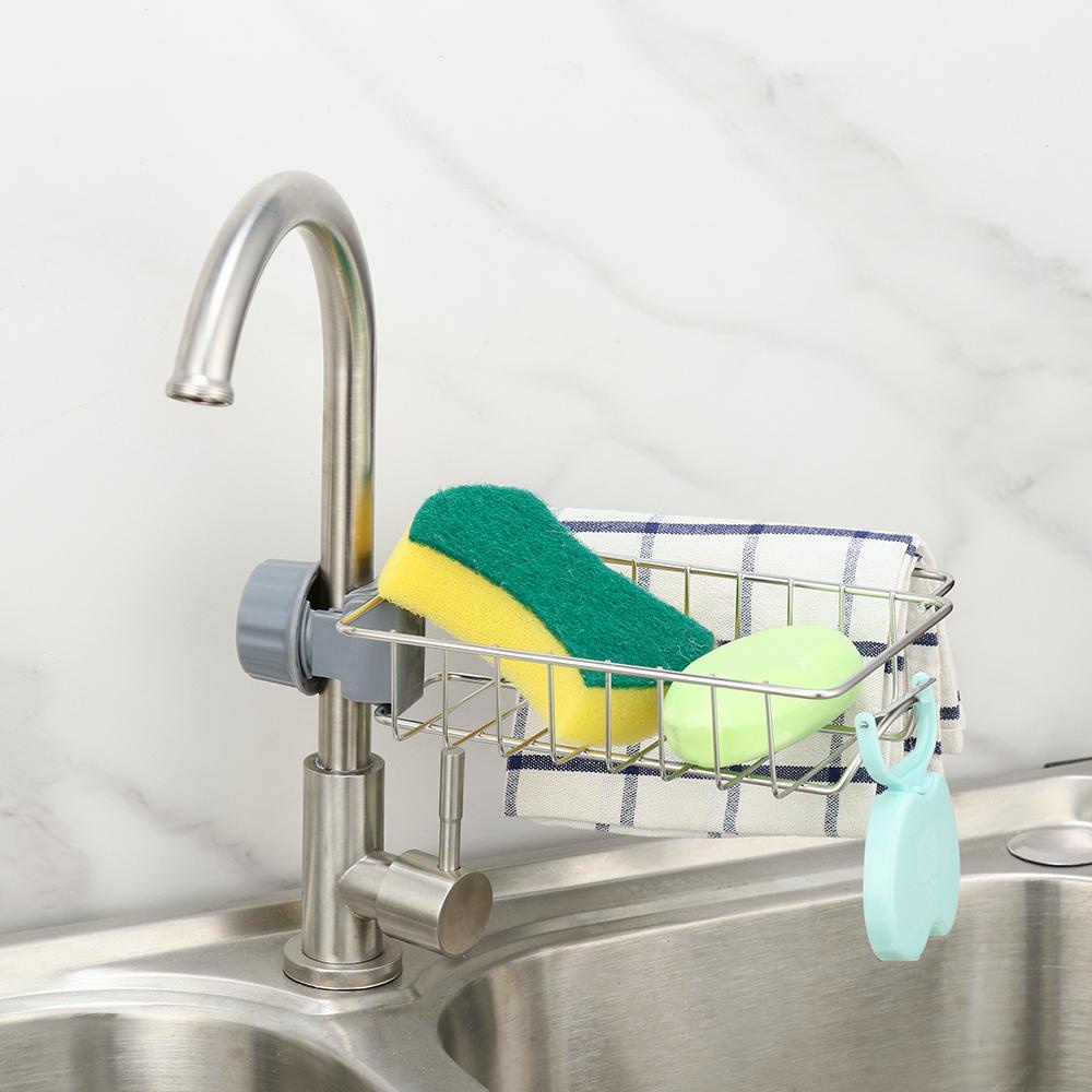 Kệ Inox Đựng Khăn Lau Chén Dĩa / Xà Phòng Ráo Nước Cho Nhà Bếp Nhà Tắm