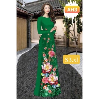 [ÁO DÀI LAN CHINH] ÁO DÀI MAY SẴN HOA NHÍ [MẪU HOT 2021]