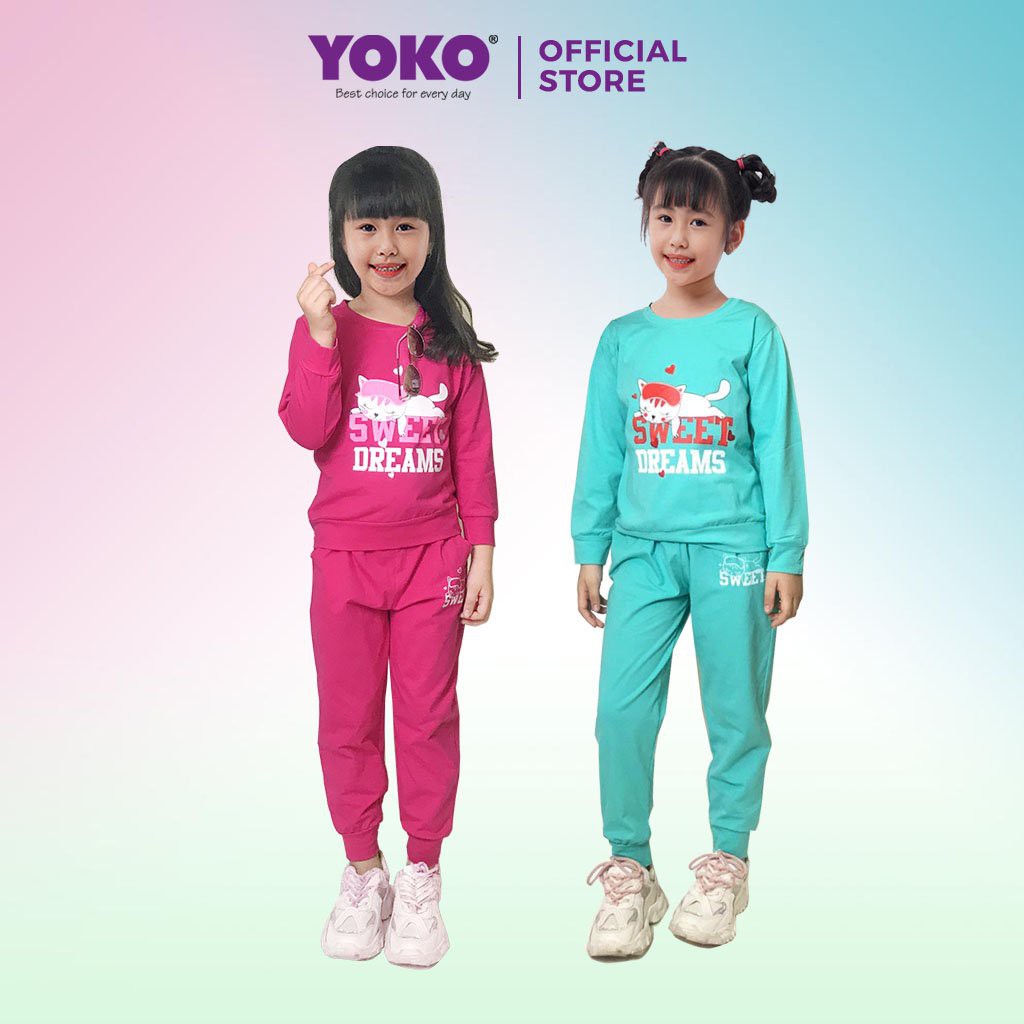 Bộ Quần Áo Thun Dài Tay Bé Gái (1-9 Tuổi) YOKO KID'S FASHION 20213G