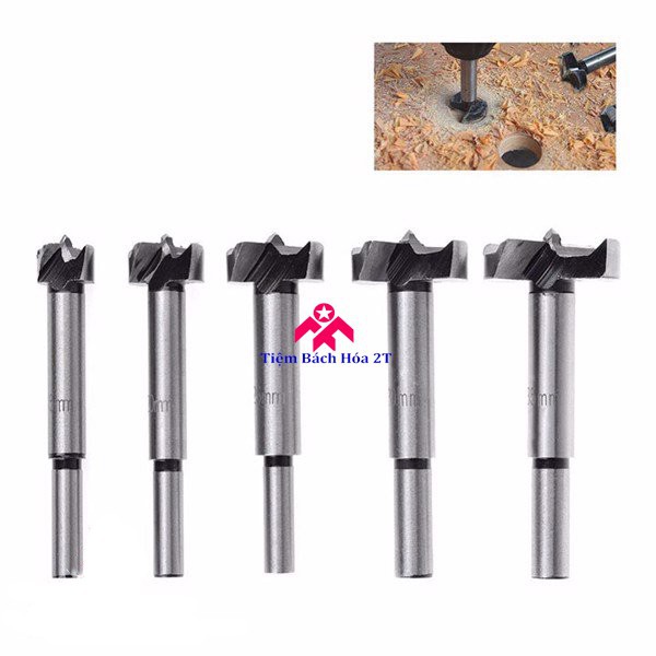 Bộ 5 mũi khoan khoét lỗ đường kính từ 15mm - 35mm - Khoan gỗ, nhựa, mica