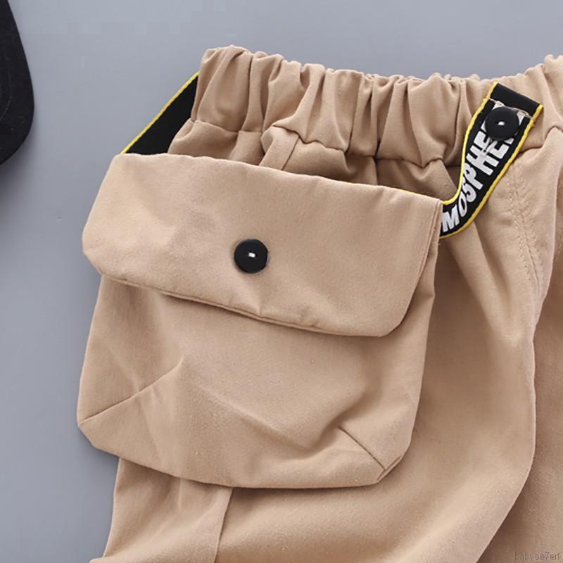 Set Áo Sơ Mi Tay Dài Kẻ Sọc Caro Phối Quần Dài Thời Trang Cho Bé Trai Se7