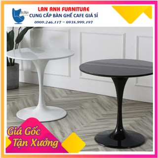Bàn Tulip nhập khẩu mặt bàn tròn D80( LA-T011 D80)-Nhắn tin chọn màu