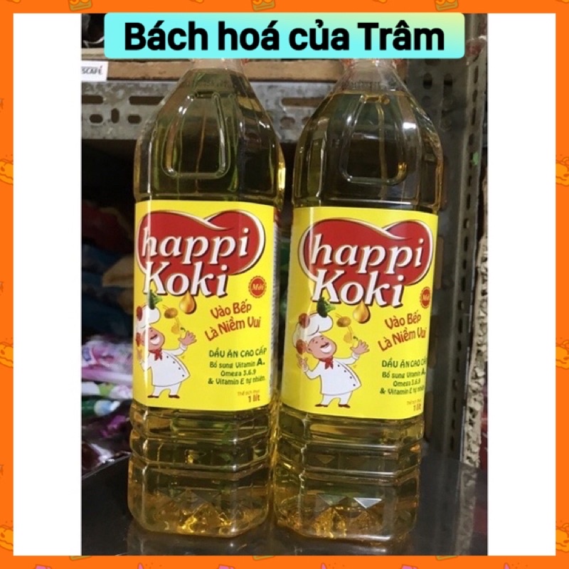 Dầu ăn Happi Koki 1 lít - Hãng An Long