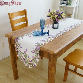 Trang trí đám cưới Hoa oải hương đáng yêu thêu thủ công Bàn chạy