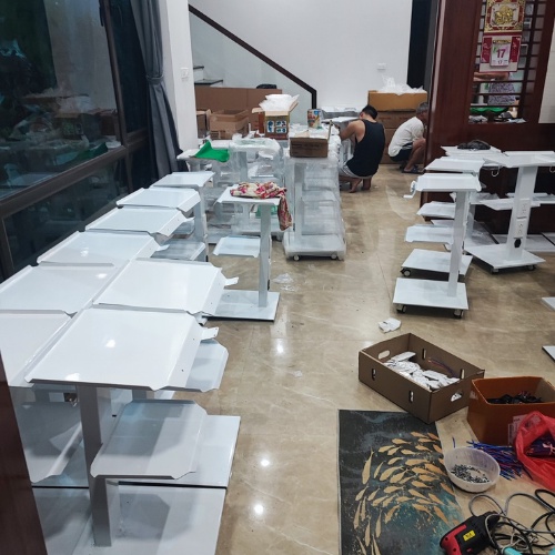 Xe đẩy nha khoa ba tầng có lỗ điện - bảo hành 1 đổi 1