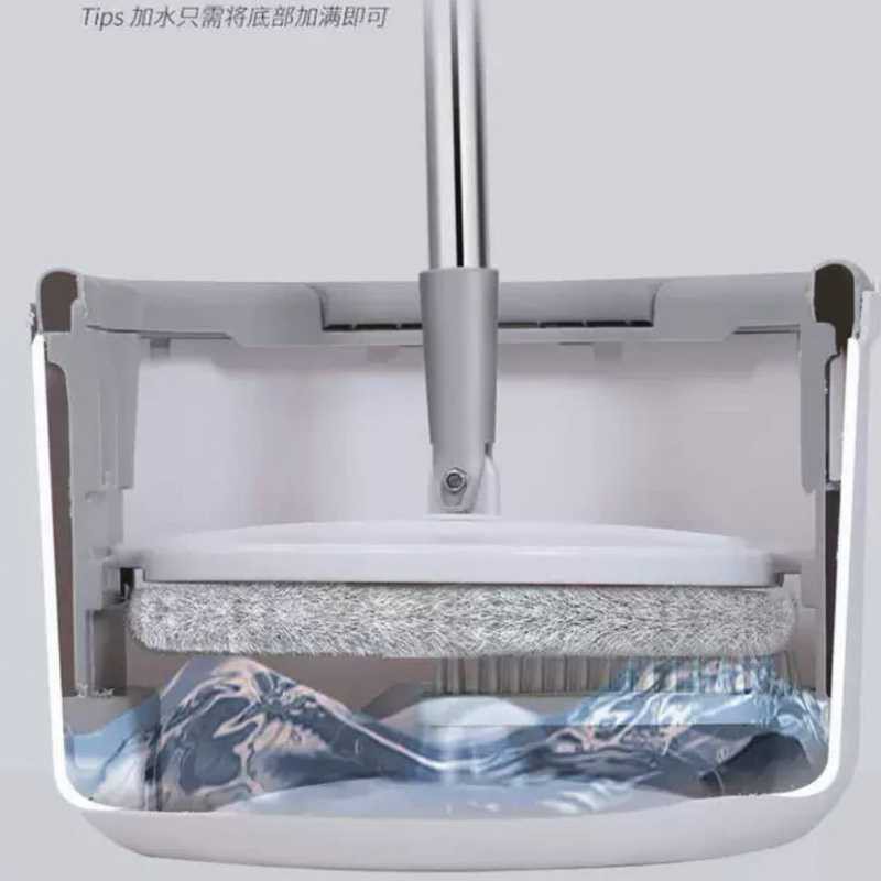 Bộ Cây Lau Nhà Tự Vắt Thấm Hút Tốt Nhanh Khô Xoay 360 Độ ECO S320