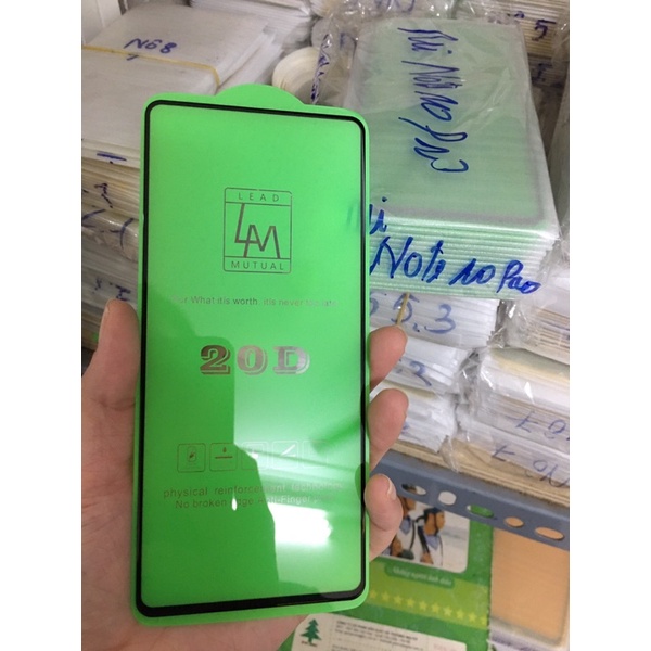 Miếng dán kính 20D full màn cho Xiaomi minote10pro siêu bền