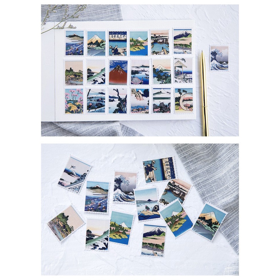 Set 46 Tờ Miếng Dán Trang Trí Sổ Tay Hình Dễ Thương