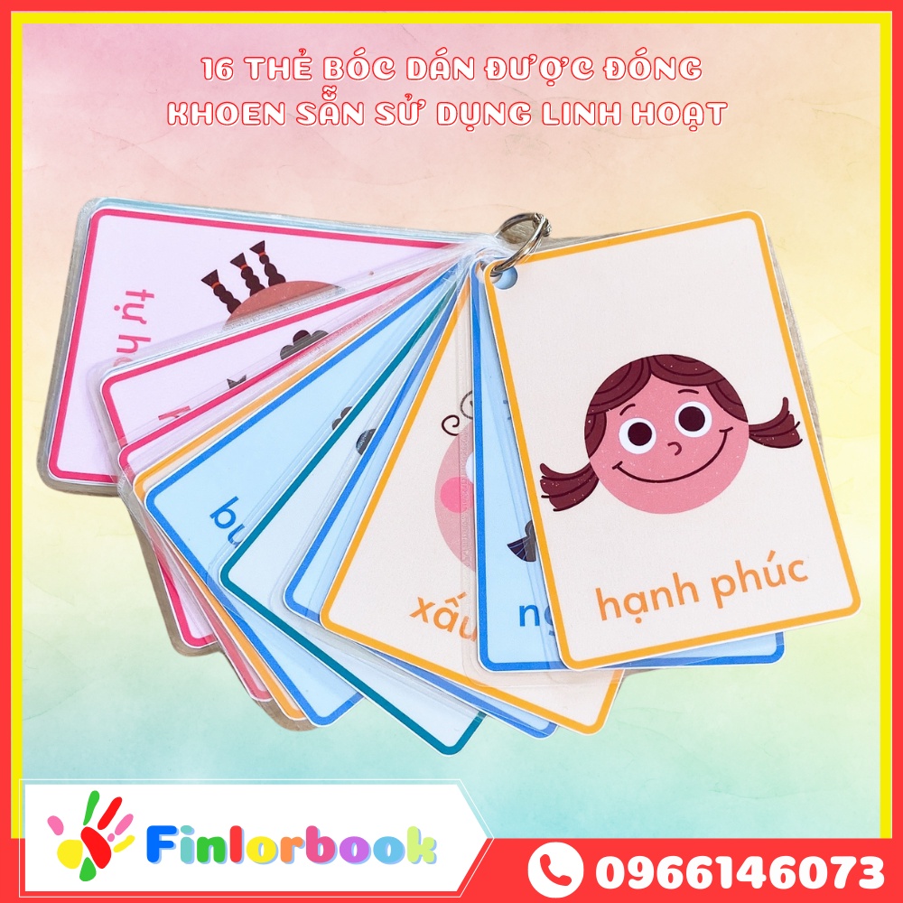 Học liệu bóc dán về cảm xúc cho bé