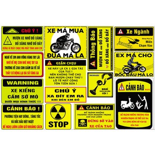 combo 14 logo cảnh báo, tem cảnh báo