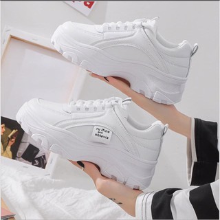 Giày thể thao nữ, sneaker nữ độn đế 5cm, da mềm dáng ulzzang hàn quốc