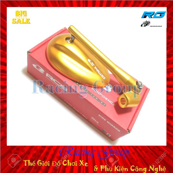 Gương Chiếu Hậu Racing Boy Cho Xe Máy ( Màu Vàng )