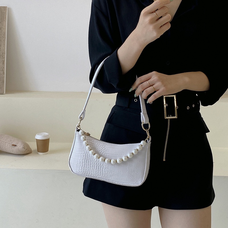 Túi xách nữ, túi xách nữ đeo vai gắn dây ngọc trai Lima Store, túi đeo vai đi chơi