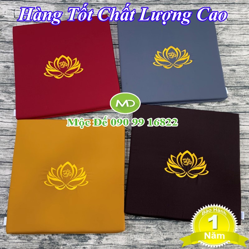 Tọa Cụ MANDALA Vuông 50x50x5cm Phật Giáo Và Yoga - Dùng Làm Đệm Ngồi Thiền Sang Trọng, Êm Ái, Thoải Mái,