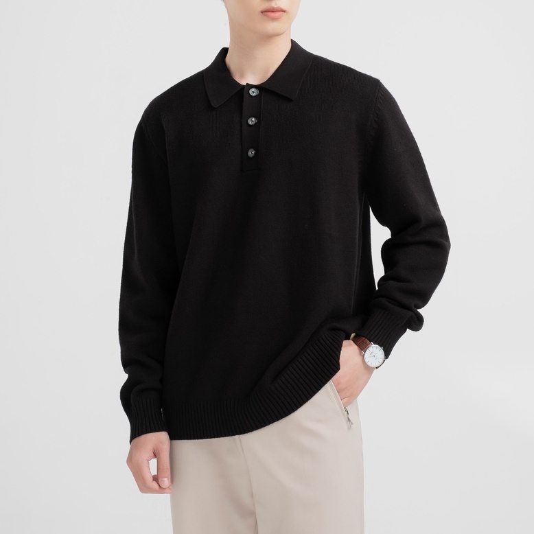 Áo len nam cổ polo SSSTUTTER phong cách hàn quốc SSS. POLO SWEATER