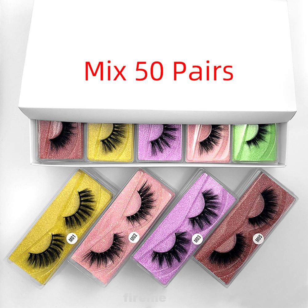 Long Lasting Makeup Fashion Extension Handmade Thick Party Easy Apply Curly Faux Mink 3D Natural False Eyelashes