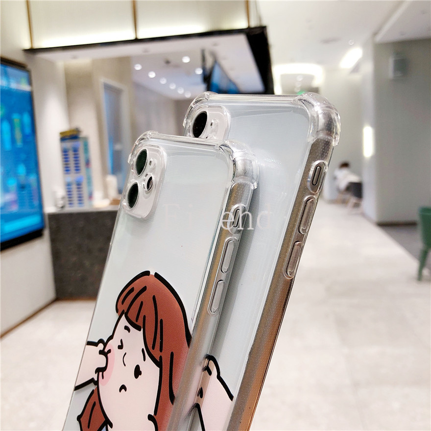 Ốp Lưng Silicone Trong Suốt In Hình Cặp Đôi Đáng Yêu Cho Samsung S20 A21S A71 A51 A70 A70S A50 A50S A30 A30S A20 A10 M51 A750 A7 2018 J7 Prime | BigBuy360 - bigbuy360.vn