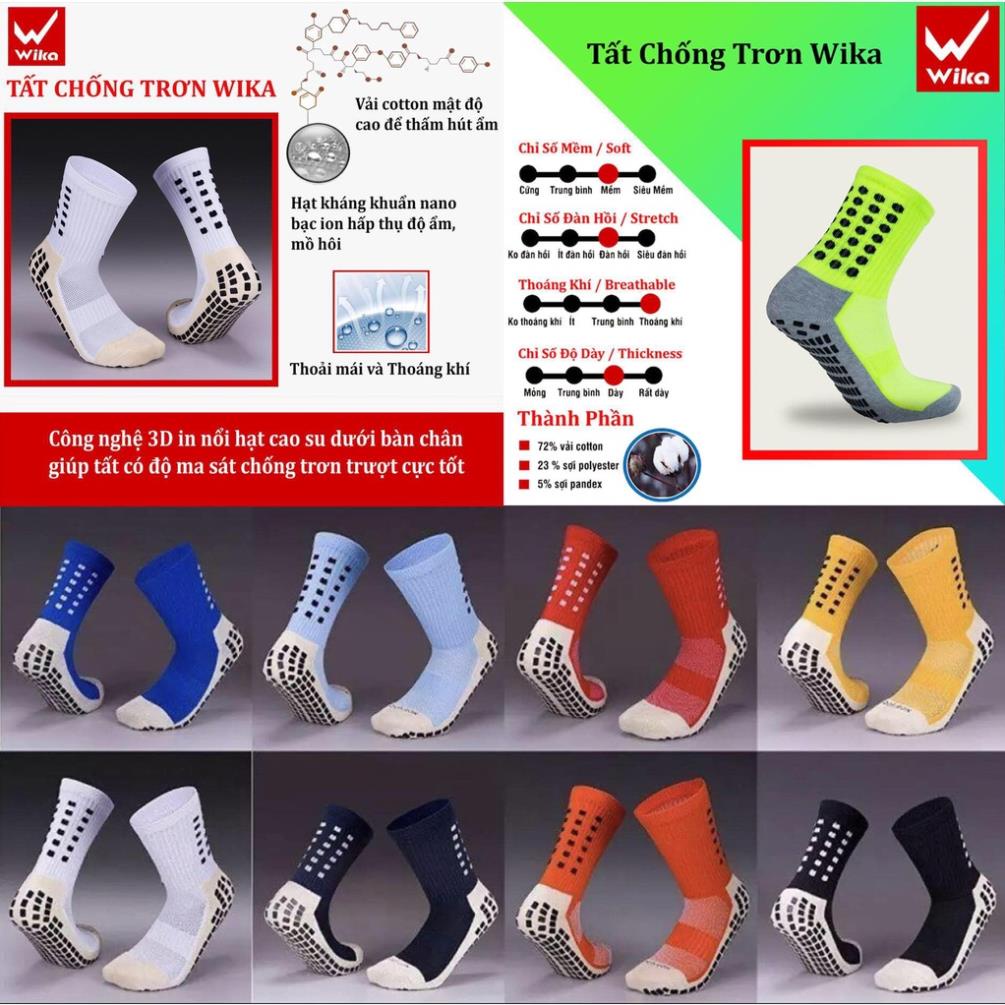 Tất Bóng Đá Chống Trơn WIKA Thiết Kế Thun Sọc Dày Dặn Ôm Chân, Bảo Vệ Trong Quá Trình Tập Luyện TATCT