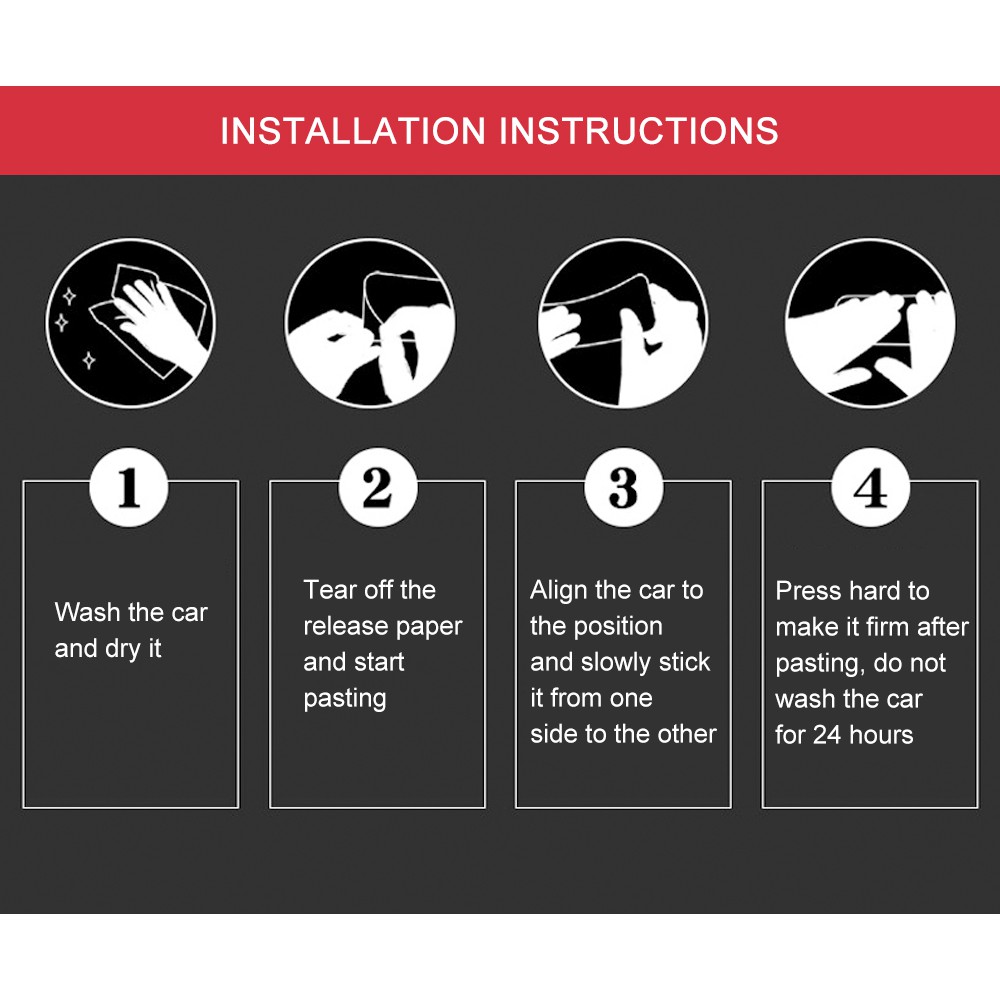 Miếng dán phản quang hình chữ OPEN cho xe hơi độc đáo