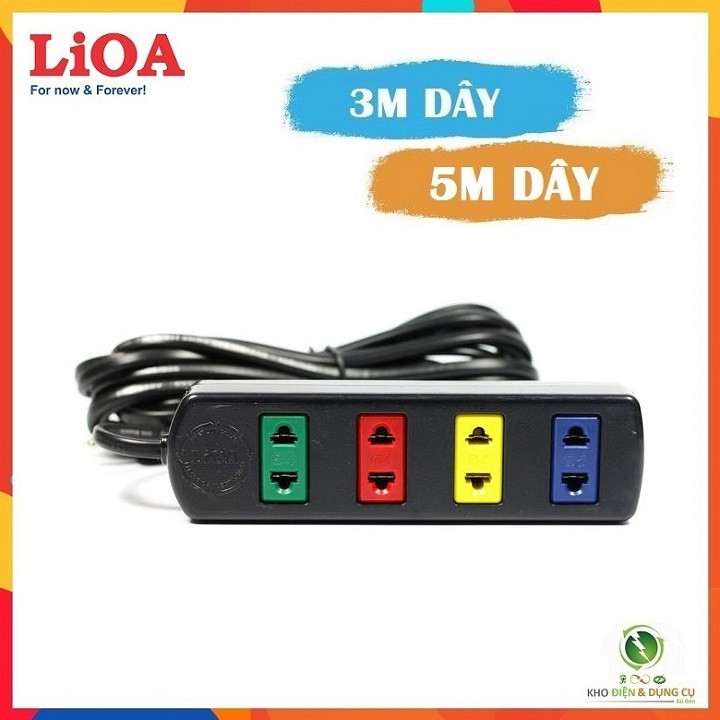 Ổ CẮM LIOA 4 Ổ 4TC3 / 4TN3.2.5 & 4TC5 ( 3 MÉT & 5 MÉT DÂY )