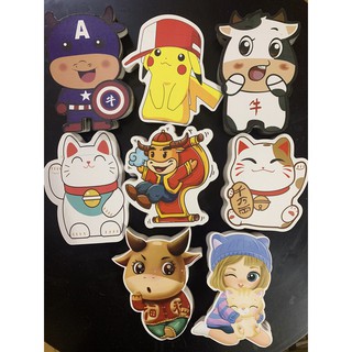 combo 4 cái lì xì chibi tết 2021 hoạt hình thú vị vui nhộn- hàng loại 1