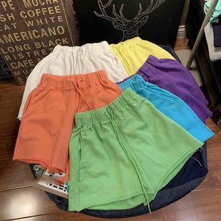 Quần đùi nữ 🍒SALE SỐC🍒 da cá cạp chun ống rộng chất cotton thoáng mát basic trơn