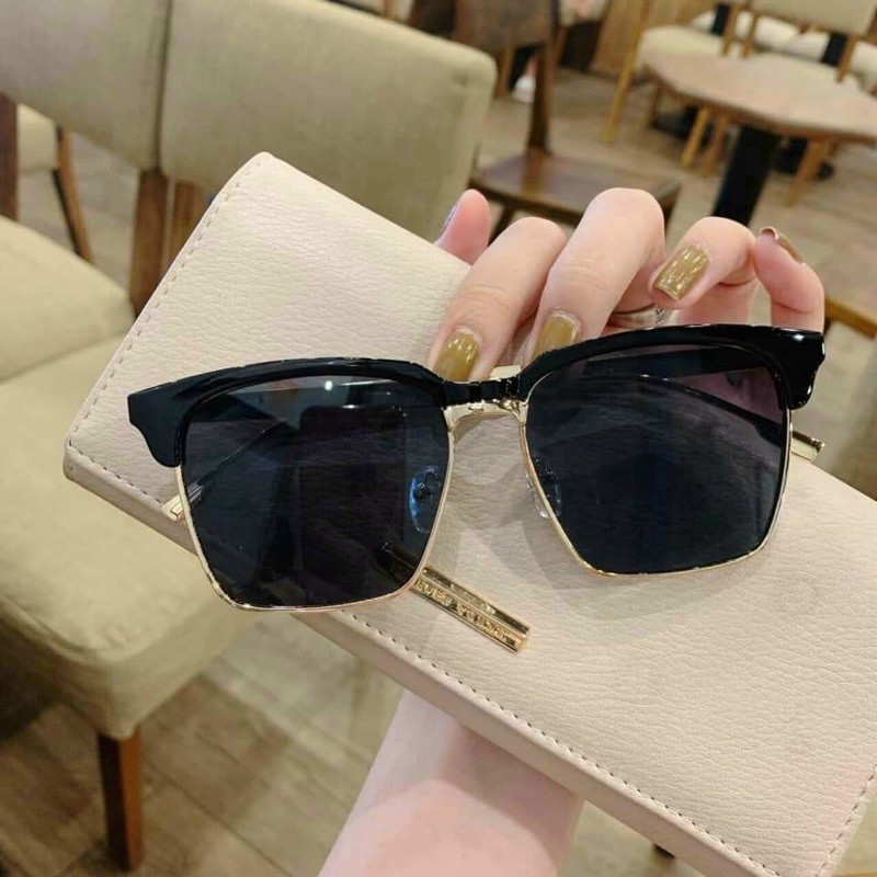 Kính Nam Nữ Unisex Quốc Dân Thời Trang Nữa Viền Vàng | BigBuy360 - bigbuy360.vn