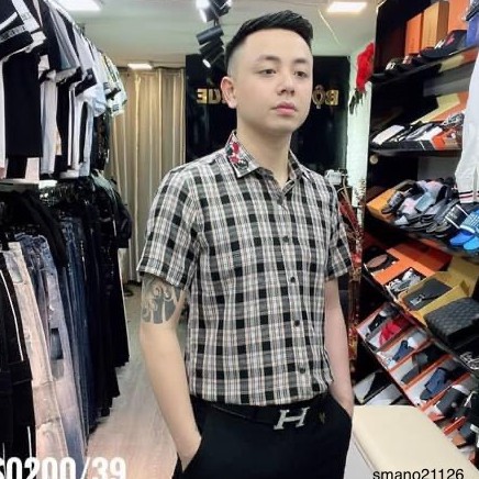 ✅[KÈM VIDEO] Aó sơ mi ngắn tay thêu đường nét hình con rắn