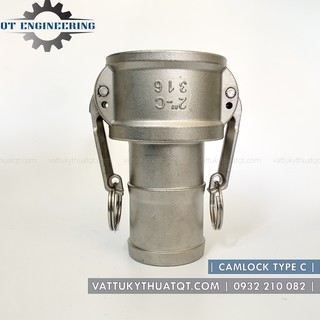 Khớp nối nhanh Camlock INOX 304 | Kiểu C | DN15,DN20,DN25 [VATTUKYTHUATQT.COM]