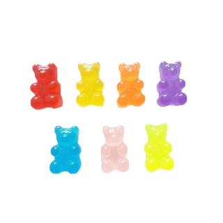 100Pcs Flatback Cabochon Miniature Qq Gummy Candy Cute Bear Design Resin Sugar D