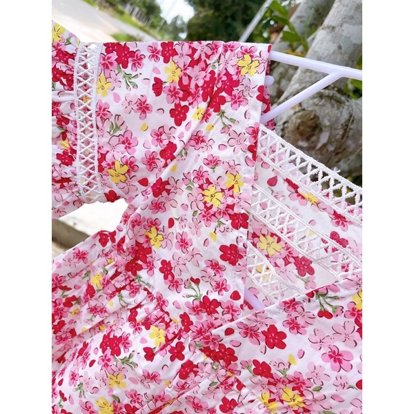 ĐẦM BABYDOLL PHỐI TAY LOE SIÊU CƯNG CHO BÉ TỪ 8-40KG