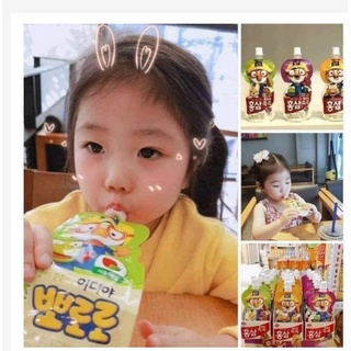 [Rẻ Vô Địch] Nước hồng sâm trẻ em Pororo Hàn Quốc các vị 100ml/túi
