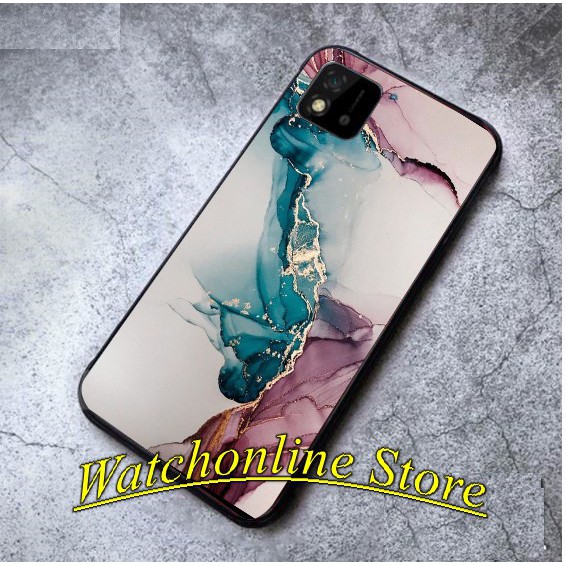 Ốp lưng phủ bóng Realme Q3 Realme Q3 pro Realme GT Realme GT NEO Realme C12 C15 Realme C17 Realme 7i họa tiết Vân đá P2