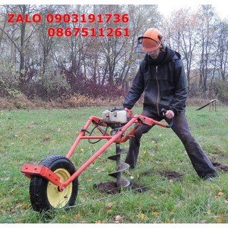 Máy khoan đất đẩy tay tặng mũi kèm máy giá rẻ- Máy khoan lỗ trồng cây