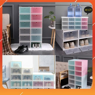 10 Hộp Đựng Giày Nắp Nhựa Cứng, Trong Suốt, Cực Chắc Chắn Để Bảo Quản Đôi Giày Của Bạn