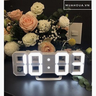Đồng hồ LED treo tường 3D phong cách Hàn Quốc