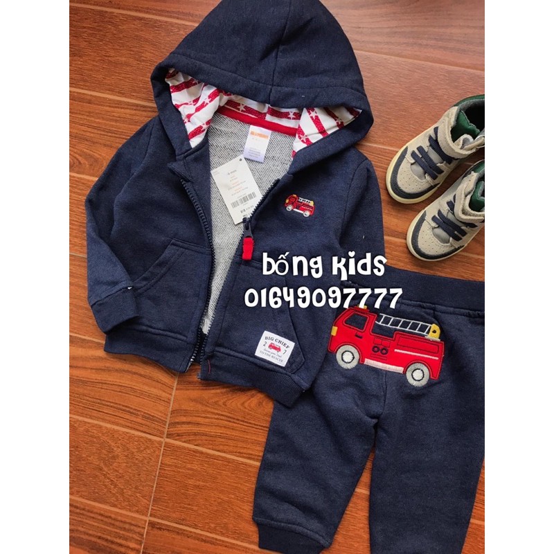 Bộ Nỉ Bé Trai Xe Cứu Hỏa Gymboree