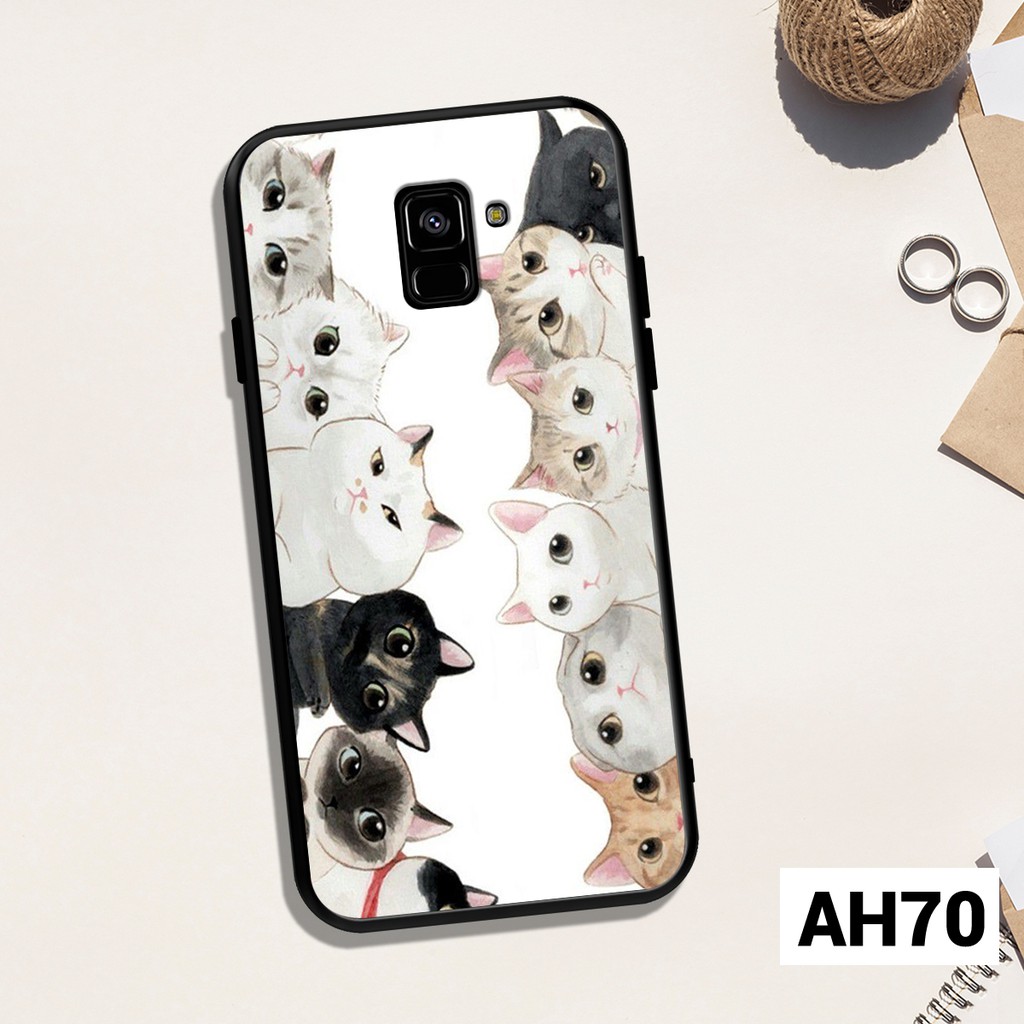 Ốp lưng Samsung Galaxy A6 2018 - A6 Plus - A8 2018 - A8 Plus in hình mèo dễ thương