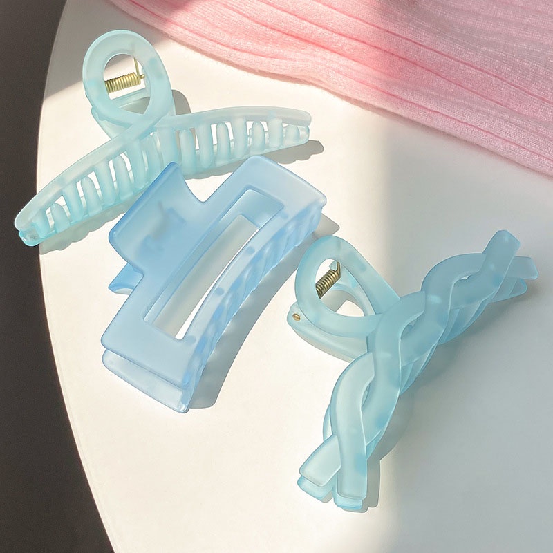 Kẹp Tóc Cá Mập / Kẹp Tóc Lớn / Kẹp Tóc acrylic Màu Xanh Lá Nhạt / Thạch Cá Mập Ngọt Ngào Cho Bé Gái